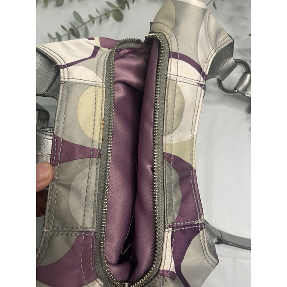 Coach Y2K Purple/Sliver Shoulder Purse - Picture 6 of 11
